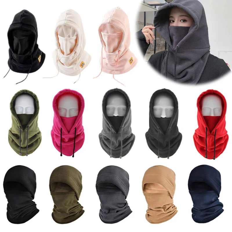

Winter Warm Hat Beanies W/ Mask Neck Warmer 4-in-1 Windproof Balaclava For Men Women Cycling Cold Weather Protection Cap