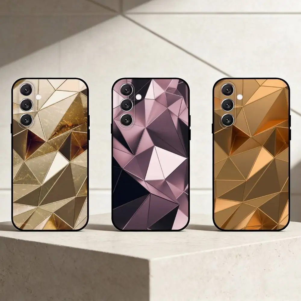 L-Low Poly Phone Case For Samsung Galaxy A91,80,73,72 ,71,53,52,32 ,31,22,21s,20,Soft Black Case