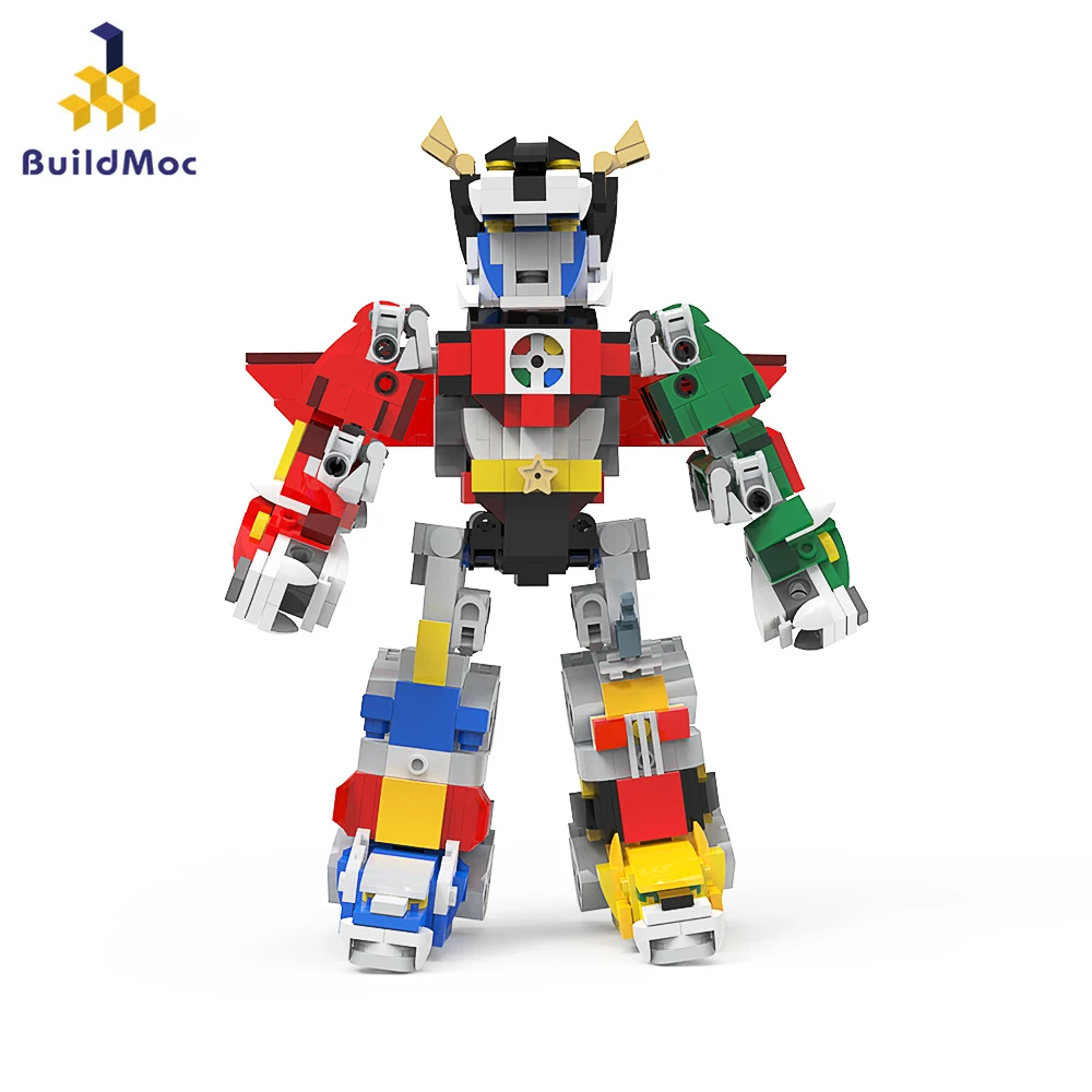 MOC-54562 Voltron V1 High-Tech Mechanical Defender Building Blocks Mecha Magic Transformation Robot Bricks Toys Kids Gift