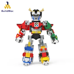 MOC-54562 Voltron V1 High-Tech Mechanical Defender Building Blocks Mecha Magic Transformation Robot Bricks Toys Kids Gift