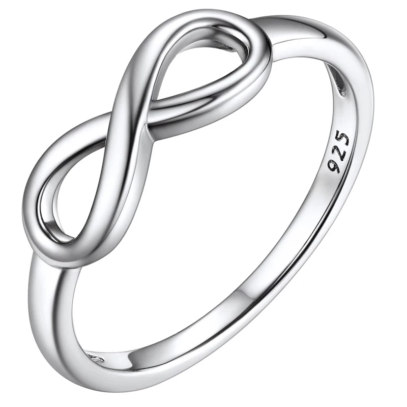 Simpel Infinity Knot Rings, Nice Cute BFF Friendship/Bridesmaid Band Rings, Dainty Eternity Promise Wedding Bands Every Day Ring