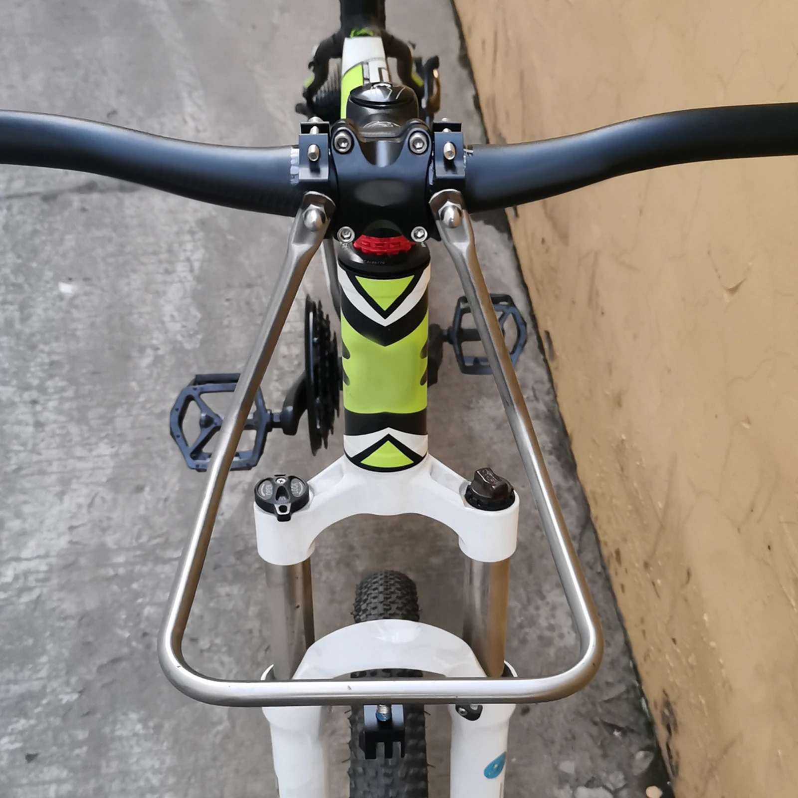 

Bike Front Rack Equipment Repair Parts Stainless Steel Attachment Easy Installation High Performance Sturdy Cargo Rack