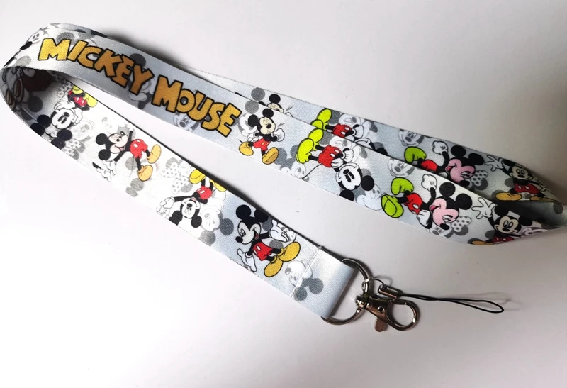 New 1 pcs Disney mickey  Lanyards Keys Neck Strap For Card Badge Key Chain Lanyard Key Holder DIY Hang Rope Keyrings