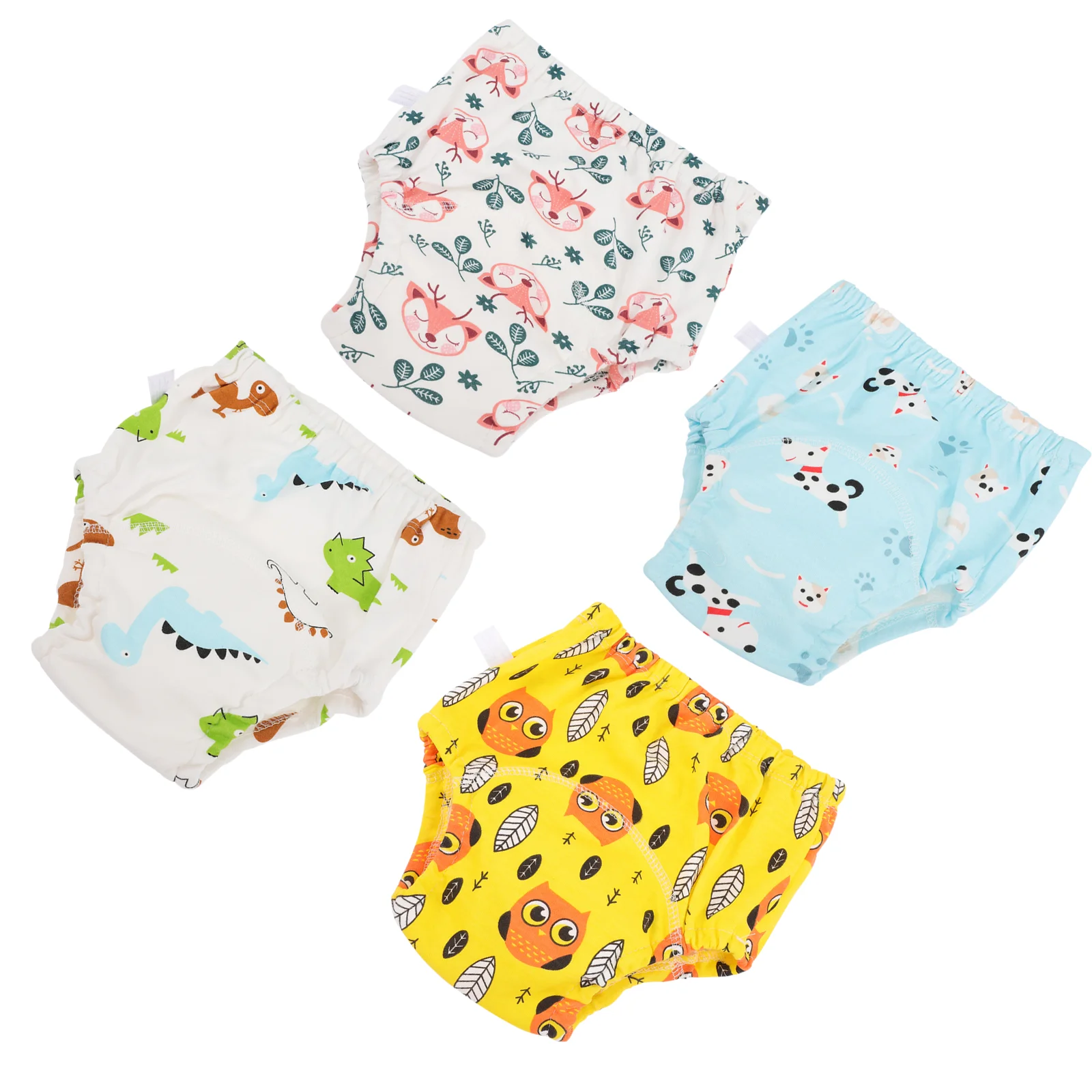 

4 Pcs Washable Baby Nappy Potty Training Pants Diaper for Toddler Boys