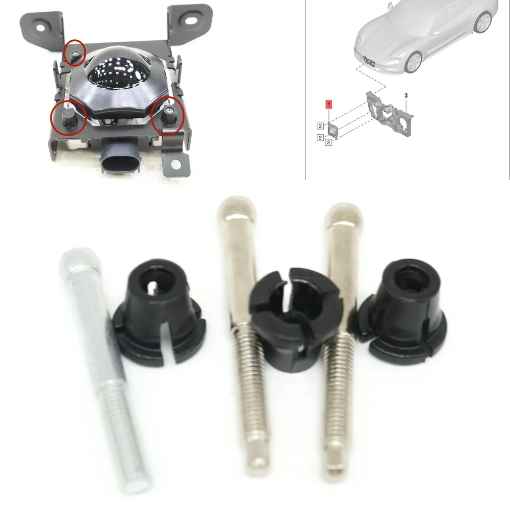 Front Bumper ACC Sensor Module Screw Fixed Clips For Porsche 911 Carrera 18-25 Taycan 20-26 Panamera 971 17-23 Cayenne III 18-26