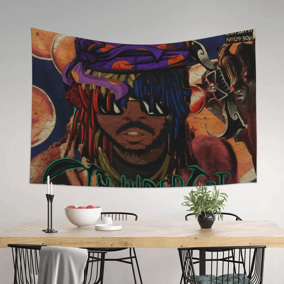 

THUNDERCAT COMIC COVER Tapestry Funny Art Mural Wall Tapestries Bedroom Decoration Tapestry