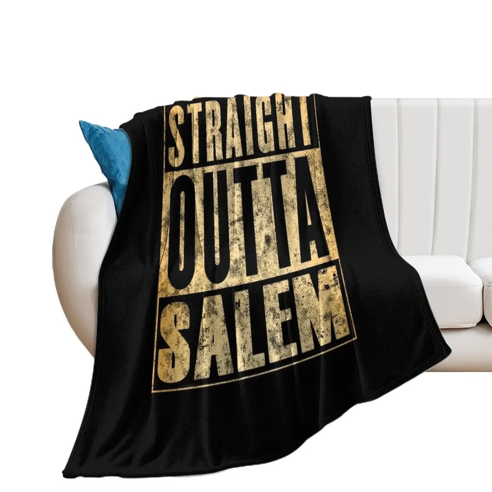 Straight Outta Salem Throw Blanket Picnic Decorative Throw Hairy Kid'S Blankets