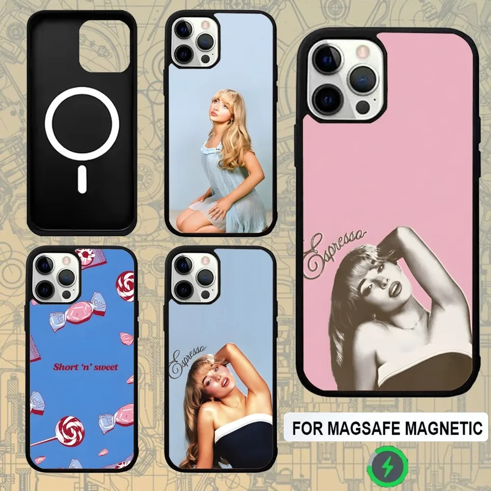 

Sabrina Carpenter Short Sweet Phone Case For IPhone 16,15,Pro,Max,Case 14,Plus,13,12,11 Magesafe Magnetic Wireless Charge Cover
