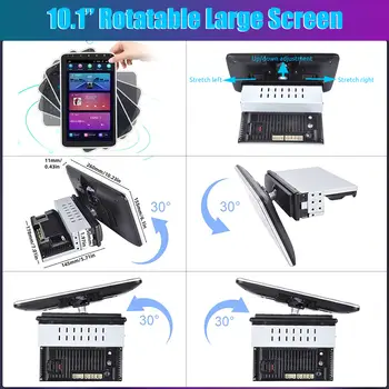 ESSGOO Android 14 10,1 palcový univerzální otočný autorádio s Carplay multimediálním přehrávačem GPS navigace automobilové stereo 10 nejlepší prodej Rádio s Androidem pro Toyota Yaris - №1