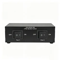 2 Way Stereo Audio Speaker Switcher 2 Zone Speaker Selector Distribution for Multi-Channel High Powered Amp A B Switches -SP2