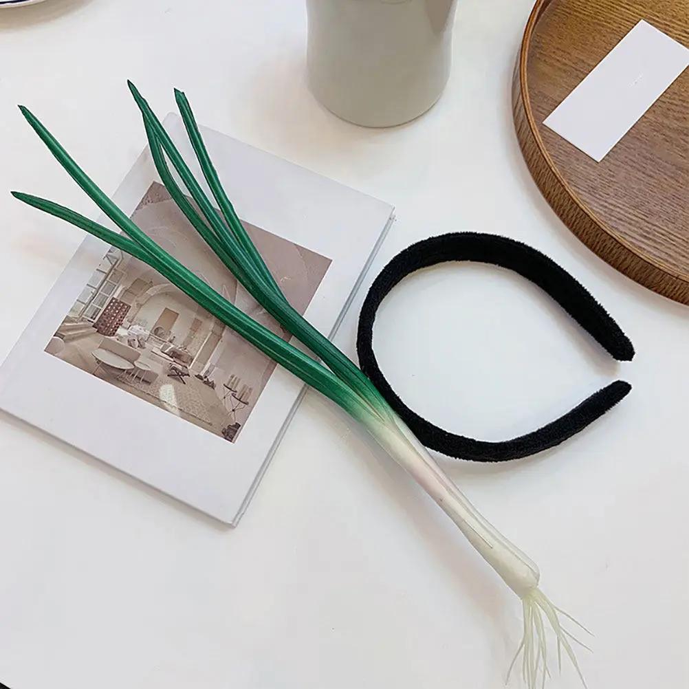 

1 шт. Забавная нескользящая повязка для волос в виде луковой пряди для макияжа и умывания, практичный полиэстеровый аксессуар для волос для женщин