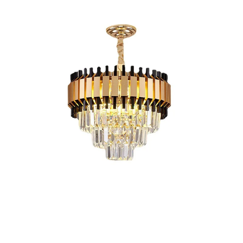 D19.7 inch villa living room crystal decorative chandelier lighting modern Nordic luxury metal bedroom chandelier