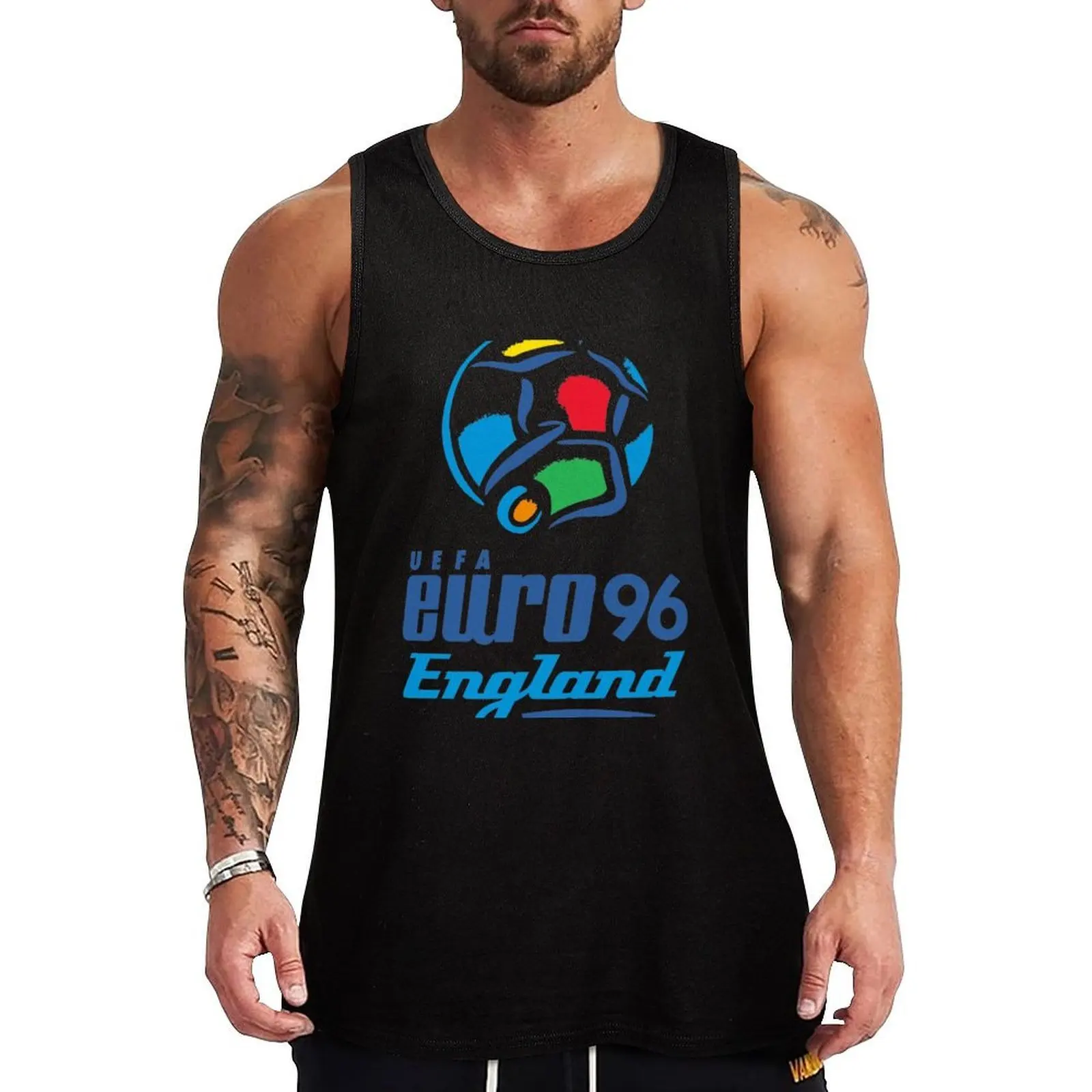 

Euro 96 Logo Tank Top Top vest for men Gym clothes