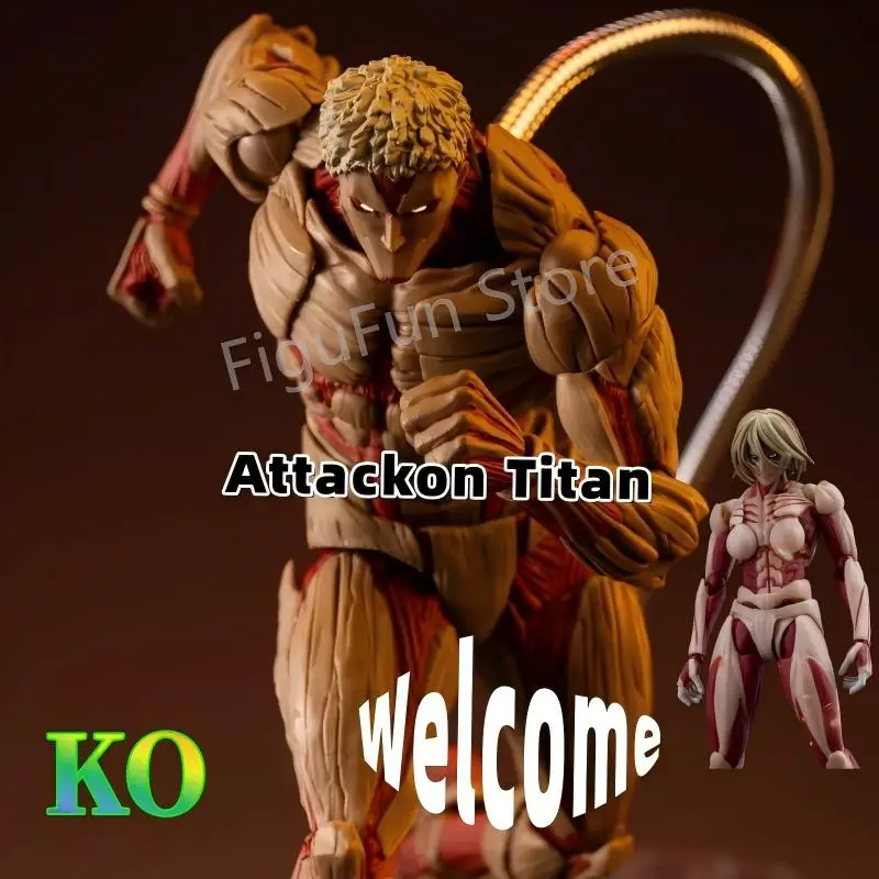 

Hot Kaiyodo Attack on Titan Armored Titan Revoltech Yamaguchi Anime Action Figures Figurine Ko Joint Movable Model Toys gifts