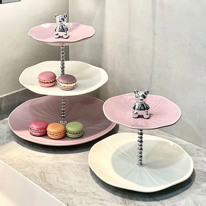 

Fruit Tray For Coffee Table Snack Organizer With Handle Aesthetic Design Living Room Kitchenware Dessert Server Storage Solution