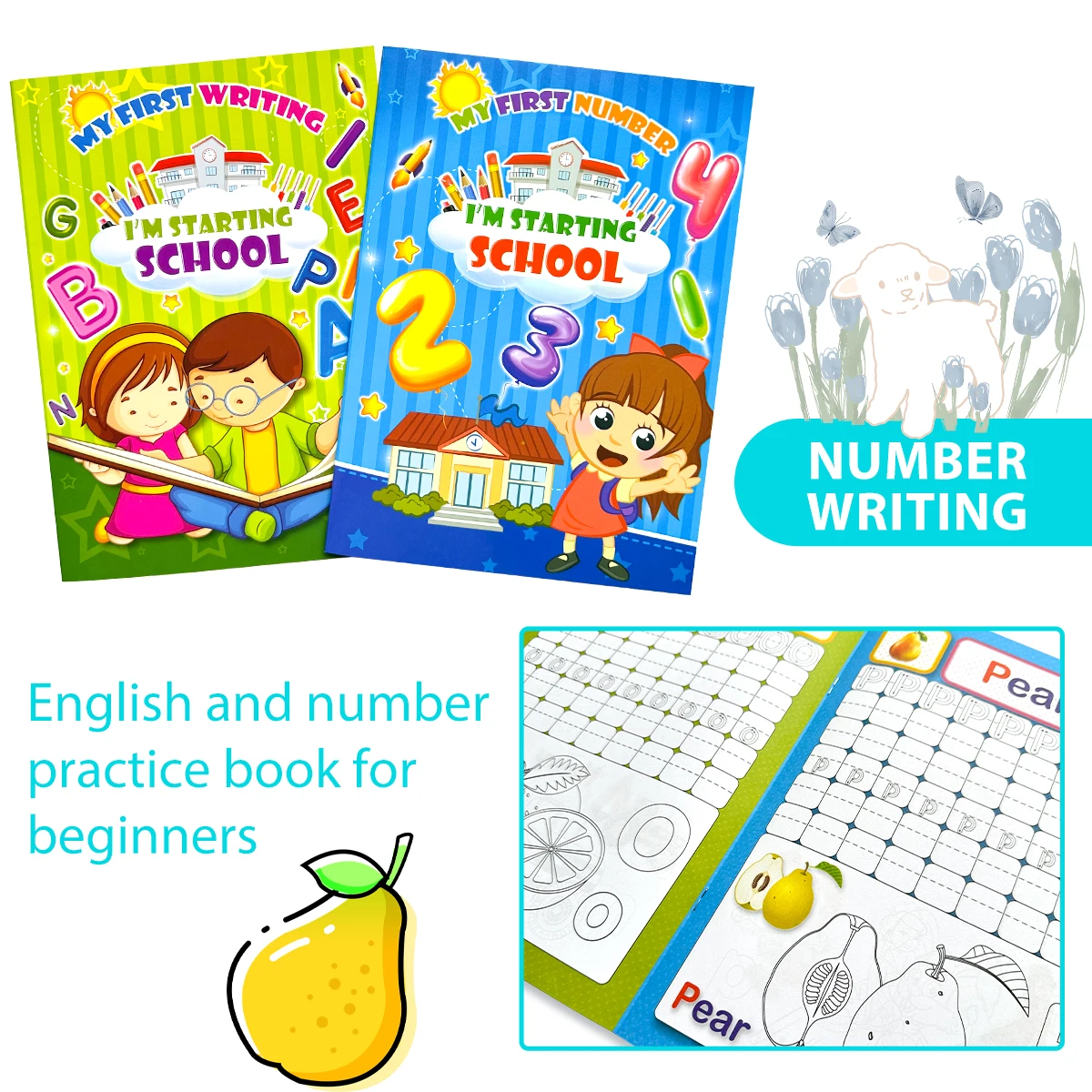 Baby Math Handwriting Tracking Writing Books English Number Calligraphy Practice Book For Adults And Children To Write Gift