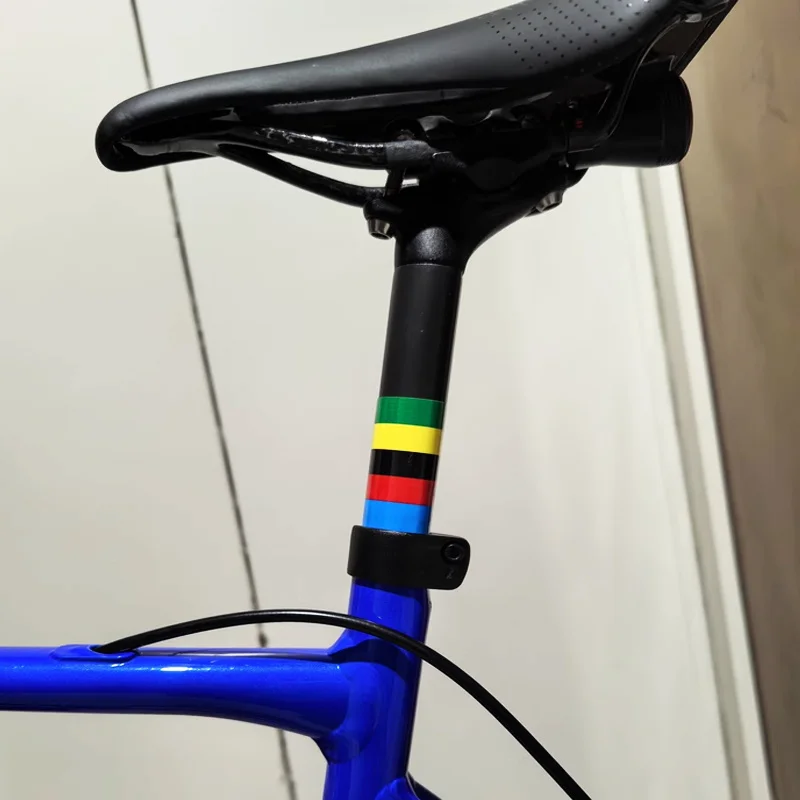 3pcs Champions Rainbow Stripe Road Bicycle Frame Stickers Top Tube Waterproof DIY Decoration MTB Bike Fork Durable Vinyl Decals