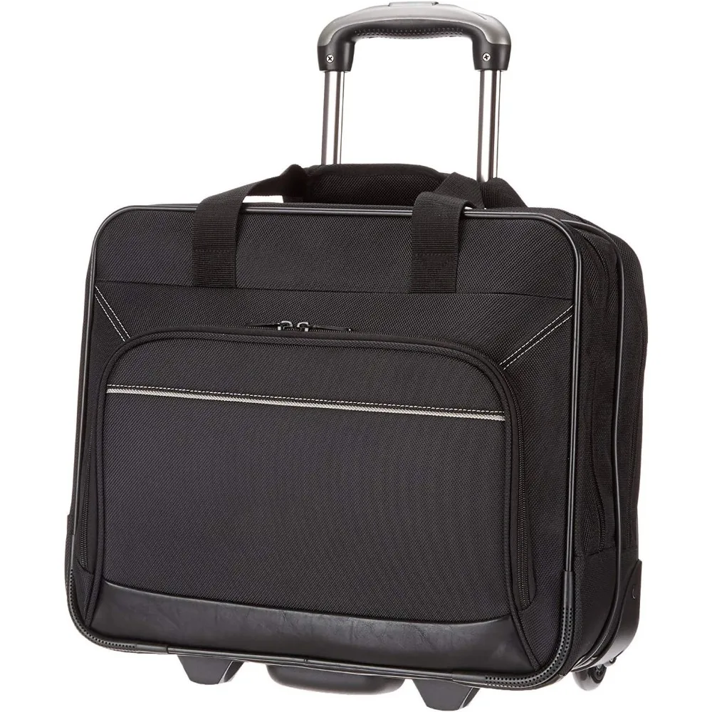 Basics Rolling Laptop Case, 14.5-Inch, Black