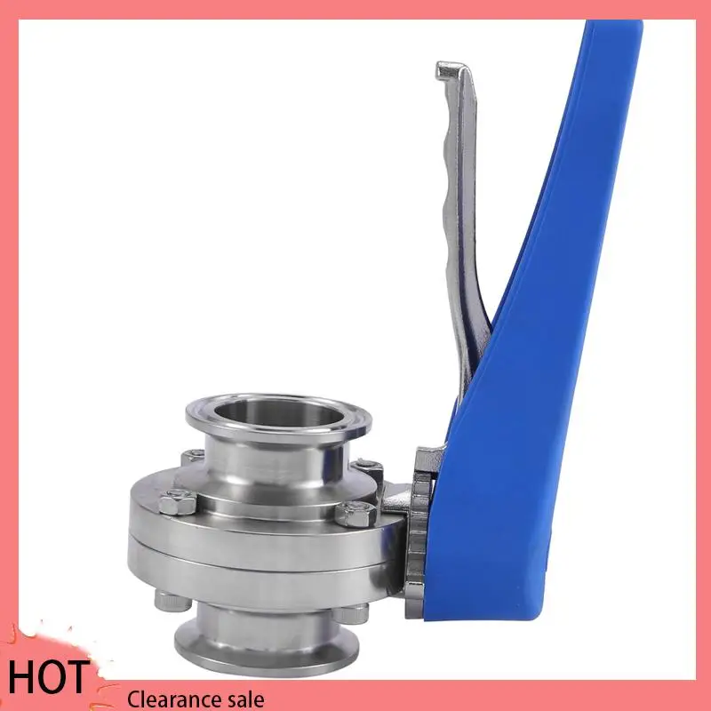 

A88Z 5Pcs 1-1/2 Inch 38Mm SS304 Stainless Steel Sanitary 1.5 Inch Tri Clamp Butterfly Valve Squeeze Trigger