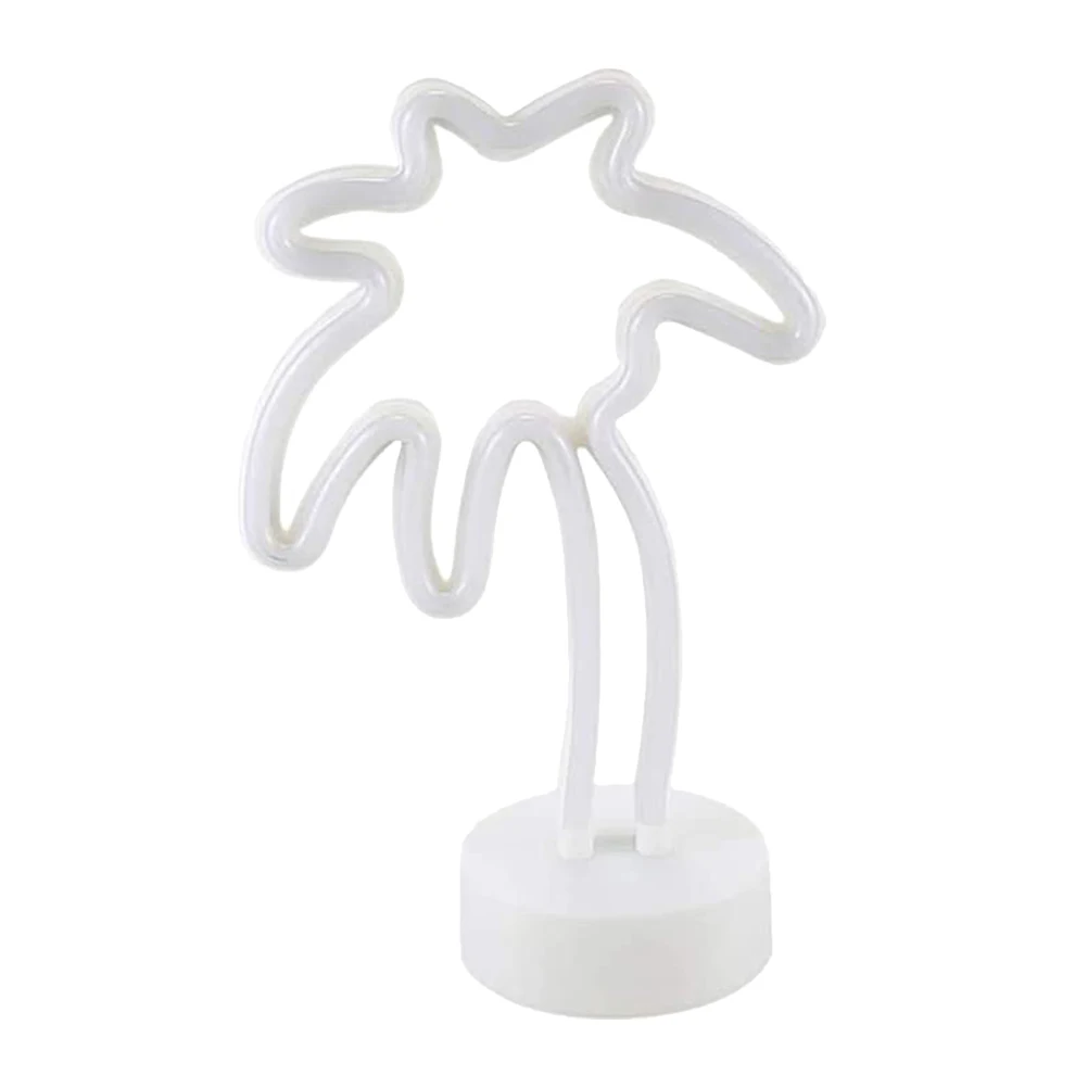 

Coconut Tree Night Light PVC Eco-friendly LED Neon Decor USB Powered Wall Window Grass Ceiling