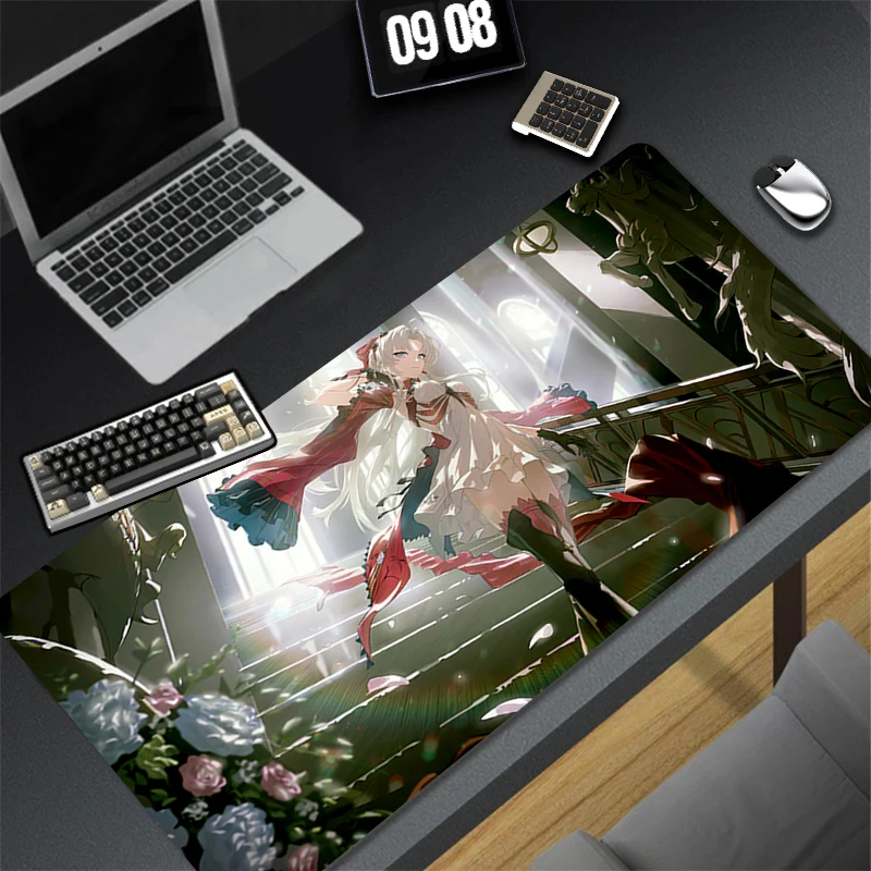 Computer Gaming Accessories HD Mousepad Office PC Mouse Pad Decoracion Wuthering Waves Carlotta Keyboard Pad Desk Anime Desk Mat