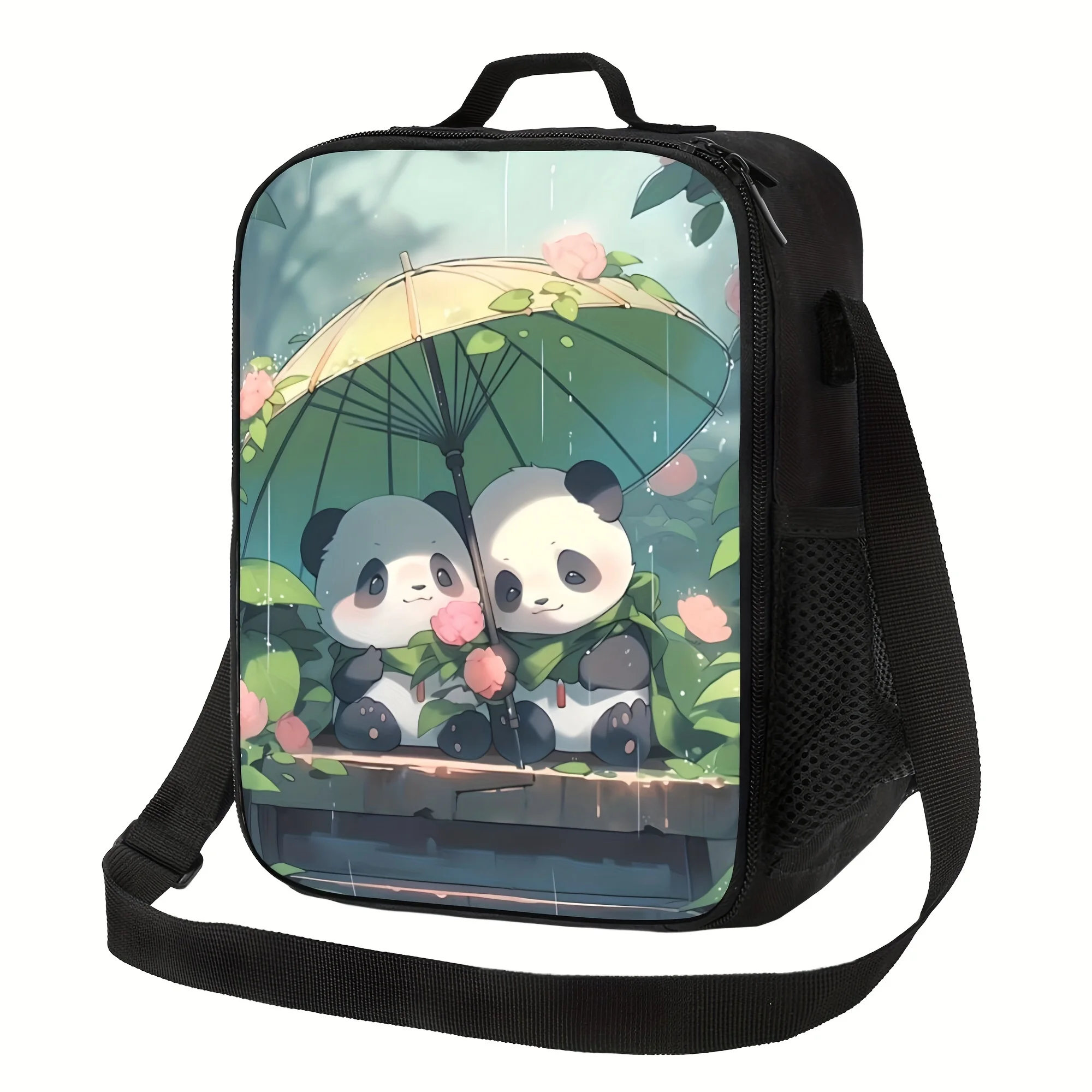 

1pc Cute Panda, Portable Reusable Cooler Bag, Insulated Lunch Bag, For Camping Picnic Beach Essentials, Suitable For Home,