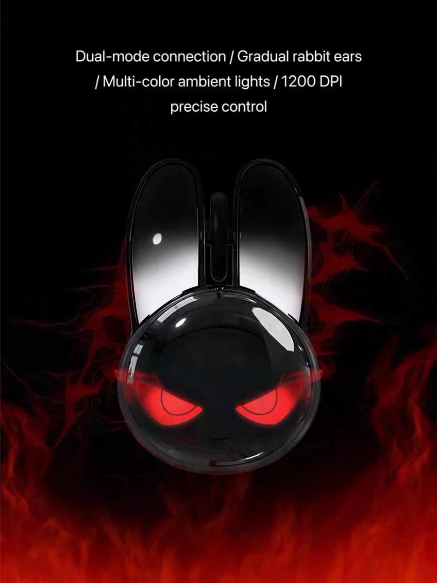 

M6C Evil Rabbit Wireless Dual-Mode Mouse, Bluetooth Illuminated.
