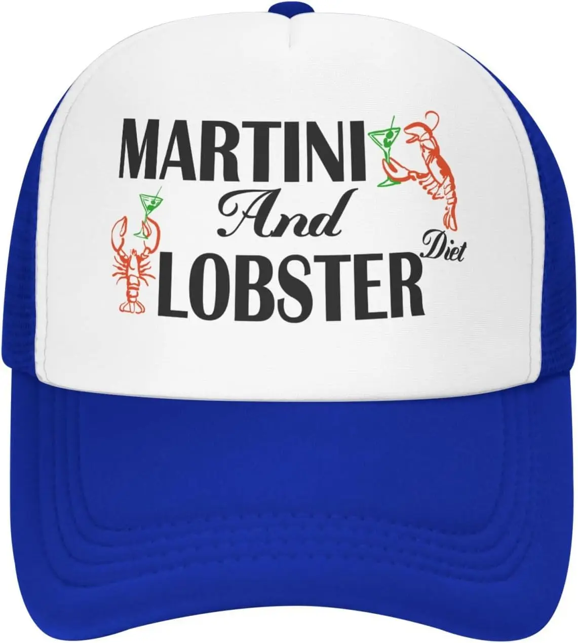

Мартини и лобстер, диетическая кепка дальнобойщика с графическим рисунком, регулируемая сетчатая бейсболка, повседневная бейсболка для взрослых