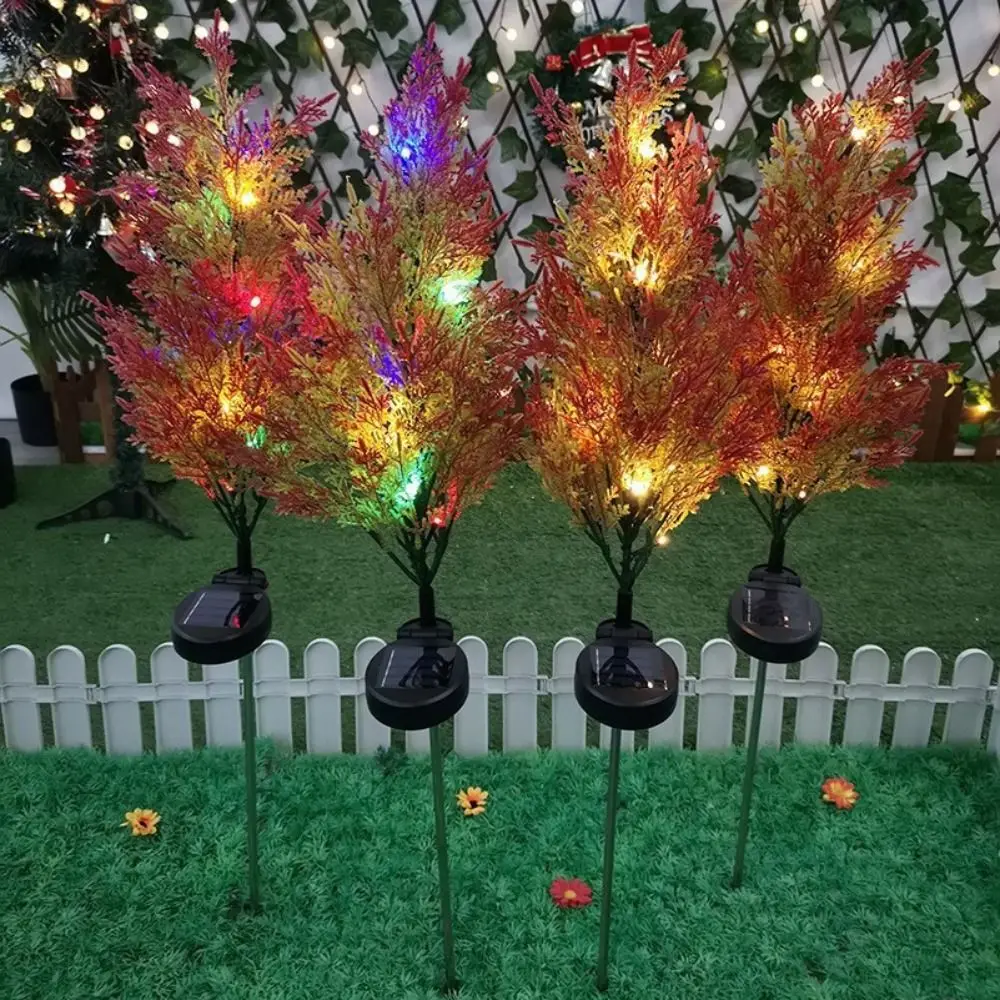 

Colorful Solar Pine Tree Lamp Realistic Creative Christmas Garden Floor Lamp Ground Mounted Waterproof Garden Solar Lights