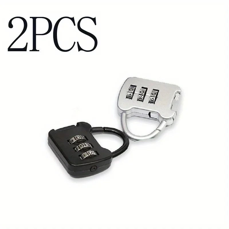 1/2pcs Resettable 3-Digit Cipher Padlock, Keyless Robust Code Lock for Gym Locker Luggage Backpack Storage Chest