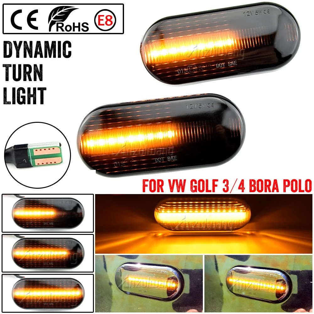 Led Dynamic Side Marker Turn Signal Light For VW Up Caddy T5 Amarok Jetta Golf 3 4 Fox Beetle Lupo Sharan Bora Passat Polo Vento