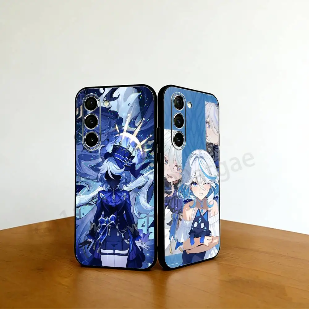 Genshin Impact Furina Phone case For Samsung Galaxy A53,51,72,73,31,30,42 Soft Silicone Black Cover