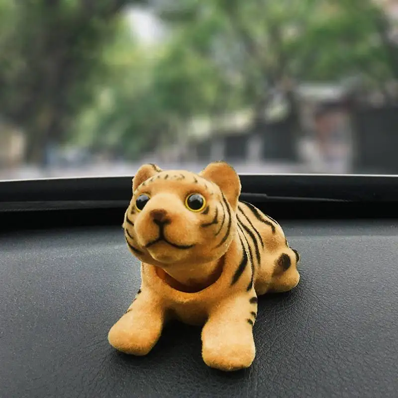 クリエイティブボブルヘッド犬フィギュアオーナメント像かわいい首振り