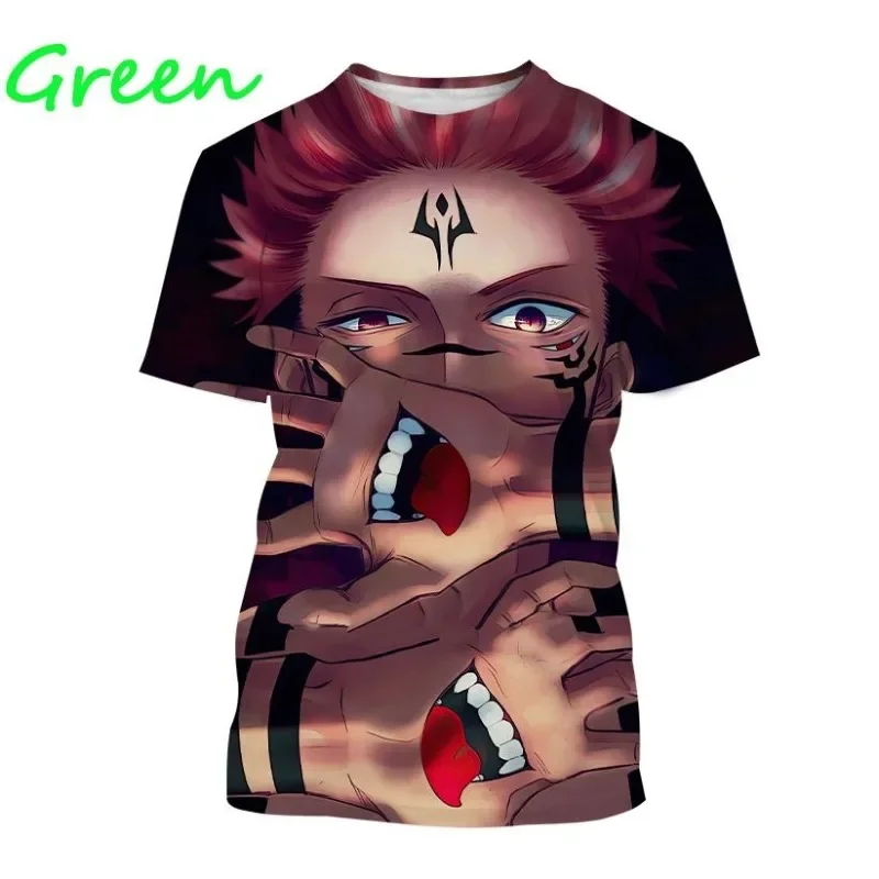 Jujutsu Kaisen 3D Printing T-Shirt Anime Fashion Round Neck Short Sleeves Casual Unisex Tops  Men's Clothing Cosplay T Shirts