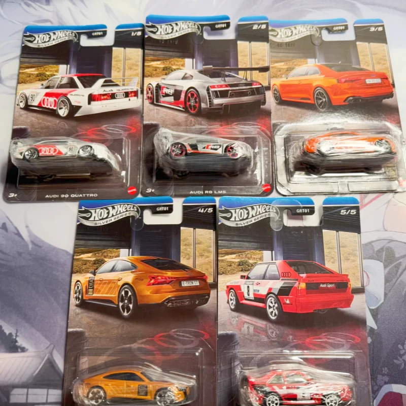 

Hot Wheels Silver Series Grt01 Audi Series Diecast Alloy Sports Car Model R8 Rs5 90 Simulation Collectible Vehicle For Collector