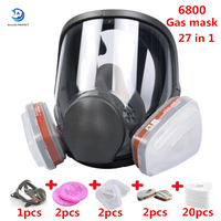 Anti fog full face respirator, gas mask, industrial coating, spraying, safety filter, formaldehyde protection, 6800