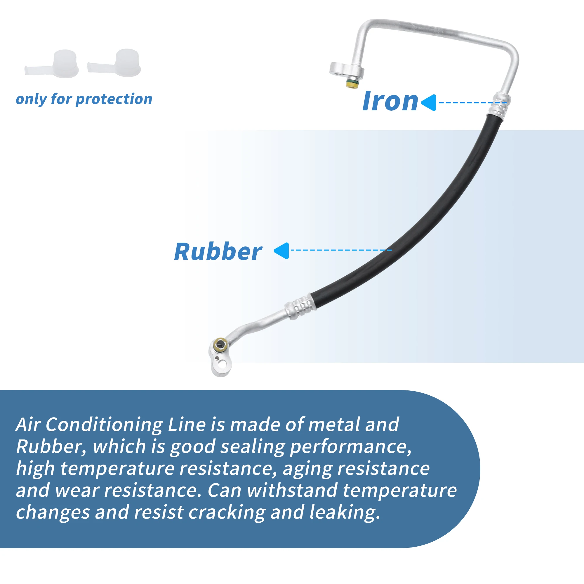 

UXCELL A/C Refrigerant Liquid Hose for BMW X3 2004-2010 Pressure Hose Air Conditioning Pipe Line No.64536988866 Rubber Iron