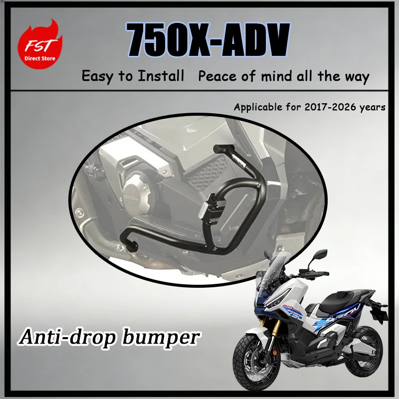 

FOR 17-26 XADV750 Dedicated Protective Guard Bar Thickened Reinforced Pipe Efficient Impact Buffering Body Scratch Prevention