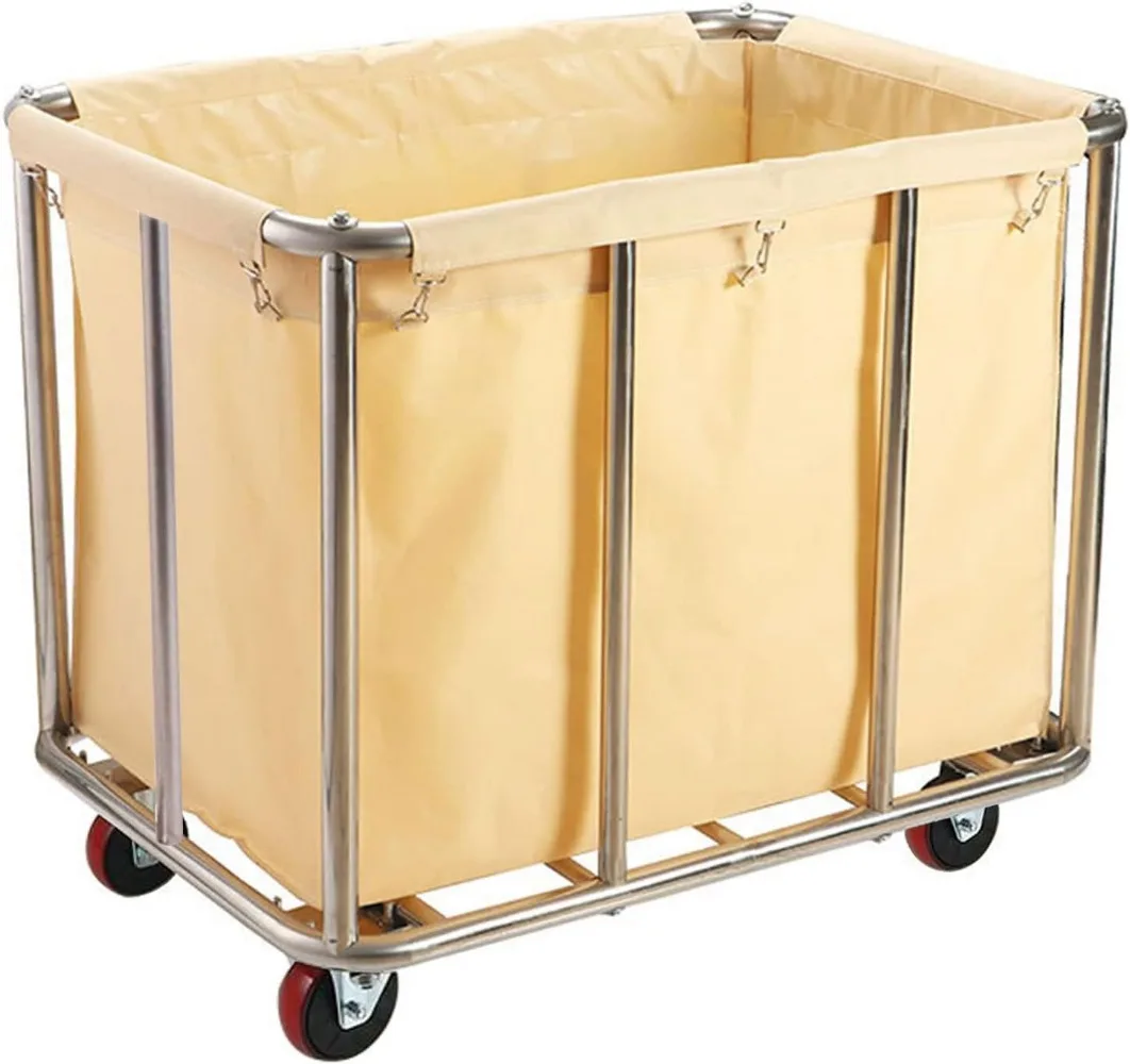 

Commercial Laundry Basket /with Wheels Large Laundry Roller with Removable Waterproof Canvas Lined for Hotels and Hospitals