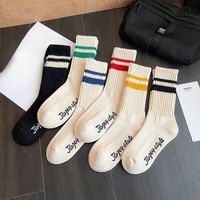 6 pairs of men's autumn winter warm mid tube socks sport sweat absorbing simple comfortable versatile cotton socks