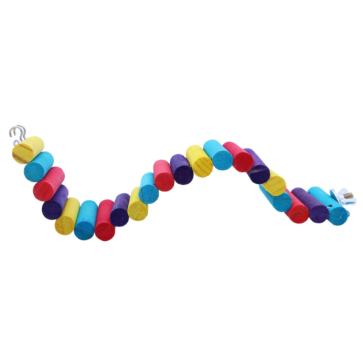 

Pets Parrot Hamsters Climbing Colorful Bridge Gerbil Exercise Ladder Natural Woods Pet Ladder 6x30cm