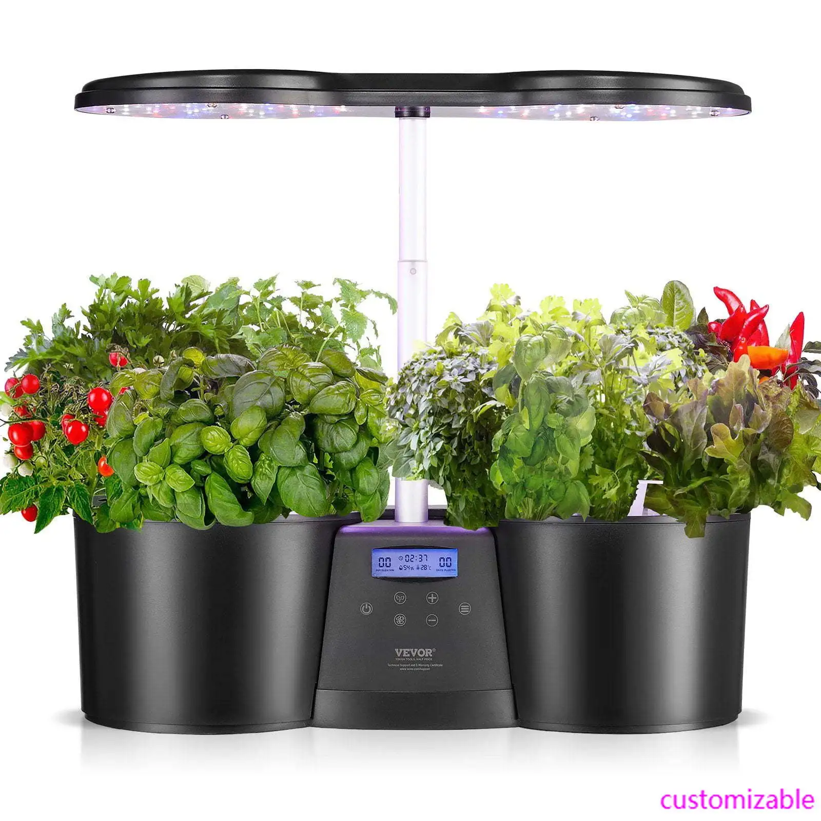 

Hydroponics Growing System, 12 Pods Indoor Growing System, Indoor Herb Garden with Full-Spectrum LED Grow Light, Indoor