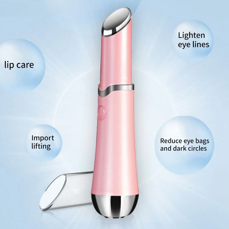 Mini LED Eye Massage Pen Vibration 42°C Heated Anti Wrinkle Eye Bags Face Beauty Massager Reduction Dark Circle Health Treatment