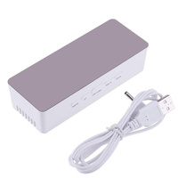 Rectangular Red Light Clock Led Display Digital Alarm Usb Powered Radio Wake Buzzer Large Screen Time Fm Snooze Sleep Mode