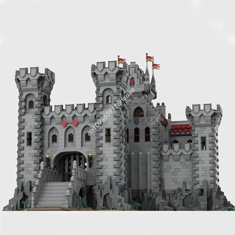 10007 elementów MOC Zamek Czerwonych Lewów II Model Zamku Klocki Zabawki Prezent na Boże Narodzenie Architektura Składanie DIY Edukacja Klocki