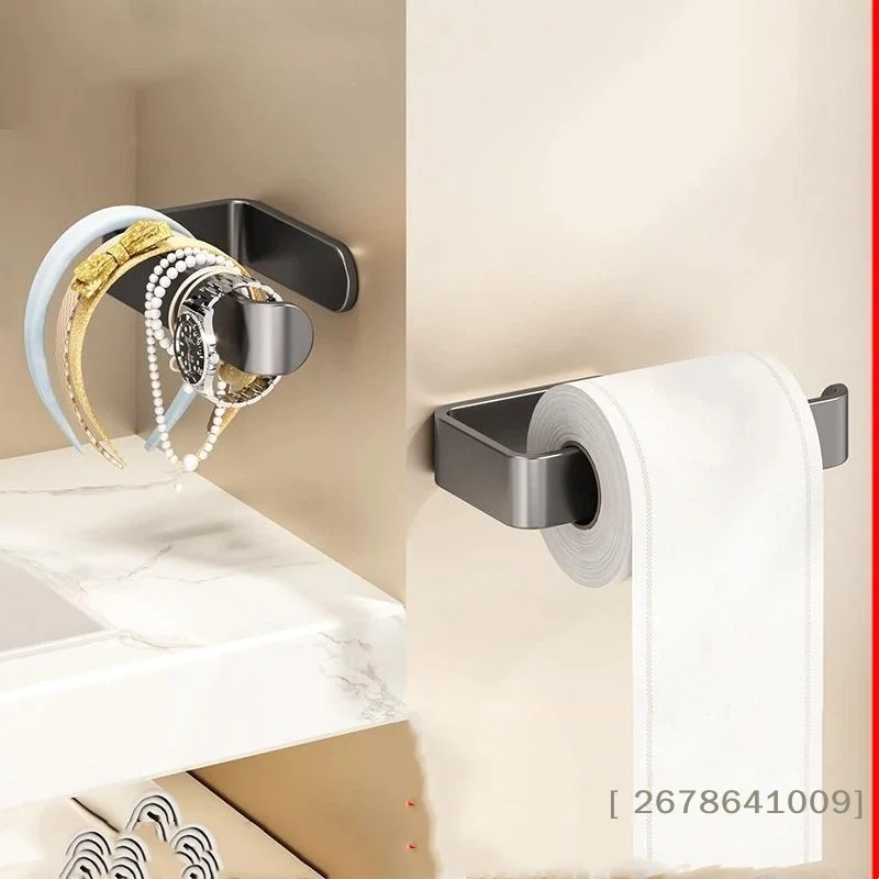 ⚑Wall Mounted Toilet Paper Holder Rustproof Thickened Plastic Storage Rack Bathroom Kitchen Toilet Accessories