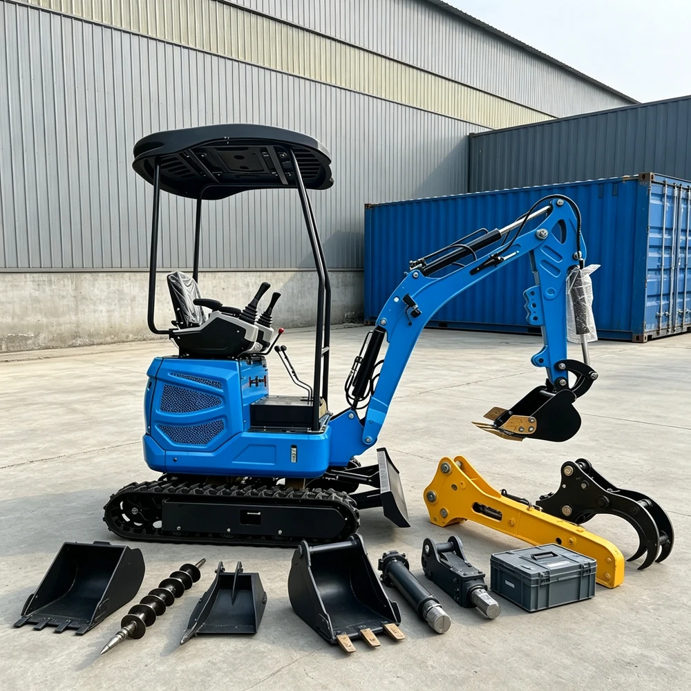 

Mini Excavator Construction 0.8Ton 1.0Ton 2.0Ton 2.5Ton Europe Crawler Farming Equipment Trenching Cab Gardening