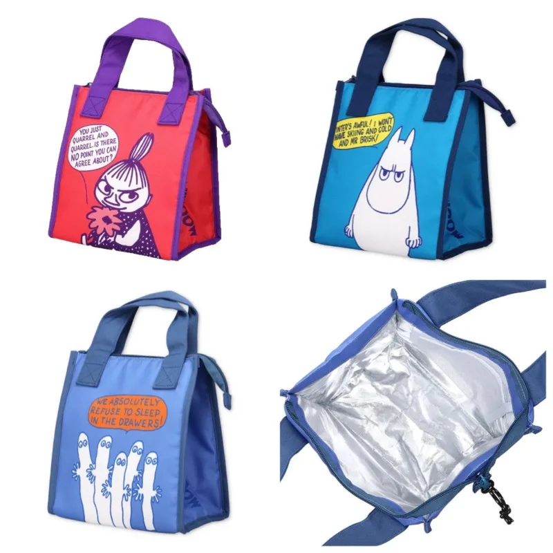 

Hot Anime Moomins Series Lunch Box Cartoon Role Printing Thermal Insulation and Cold Preservation Handheld Lunch Box Bag