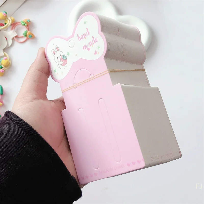 

[YU] 50 шт. карточек-бирок для демонстрации заколок и аксессуаров для волос, для рукоделия, милые бантики, подвесные бумажные этикетки для упаковки украшений для волос