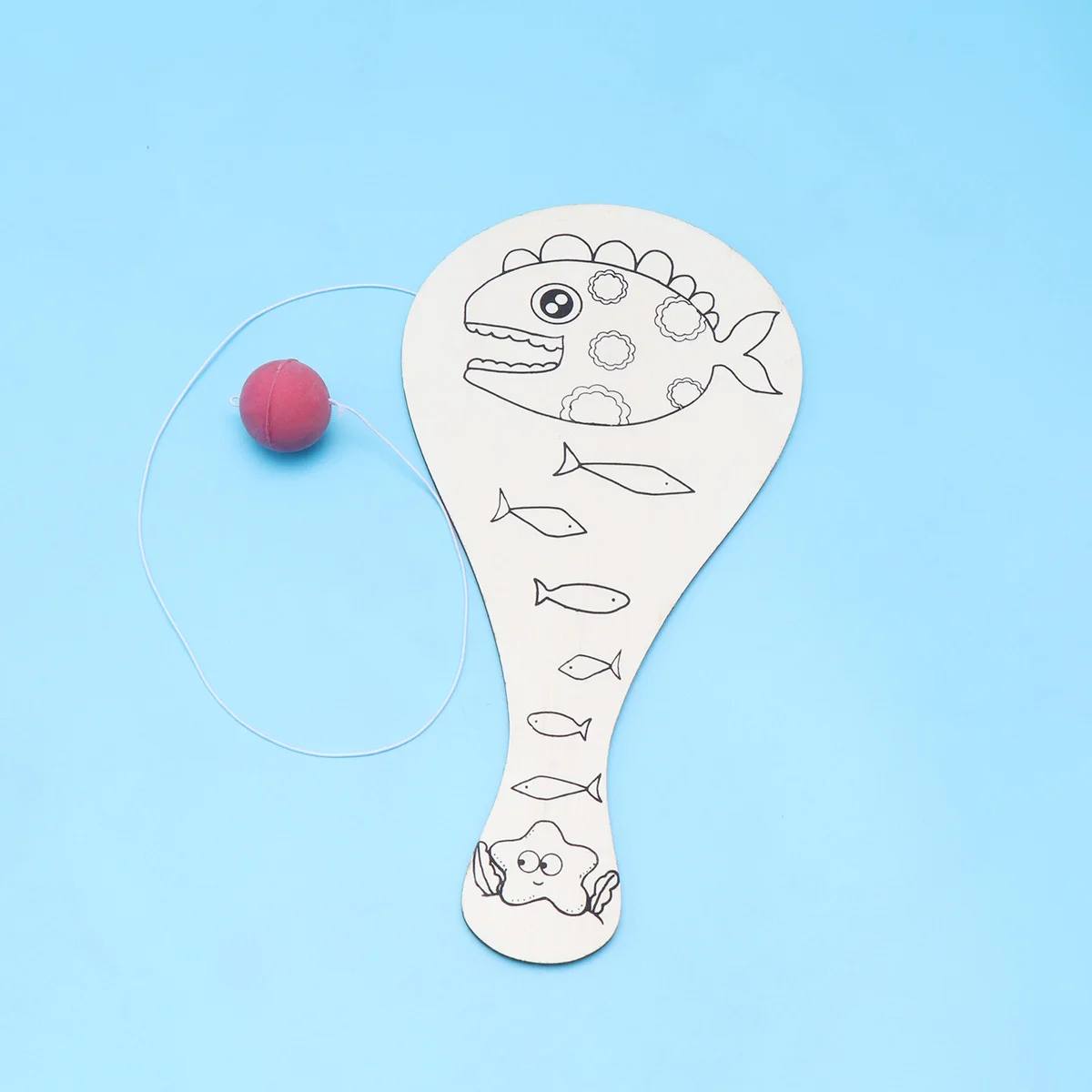 2 قطعة مضرب خشبي مرسومة باليد للأطفال الكتابة على الجدران اللوحة رياض الأطفال الدعائم دليل الأطفال لتقوم بها بنفسك لعبة الكرة النشاط التعليمي